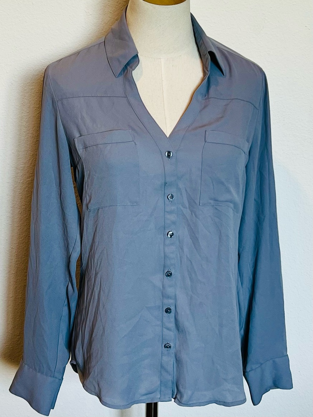 Express Portofino Dove Gray Button-Down Shirt
